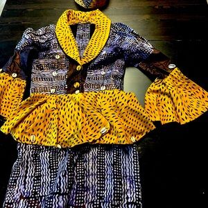 African set with the hat.